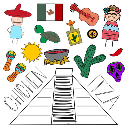 Mein Sketchnotes Reise ABC - C wie Chichen Itza