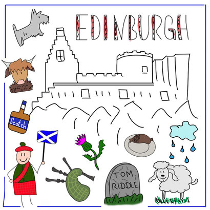 Mein Sketchnotes Reise ABC - E wie Edinburgh