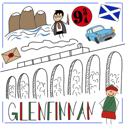 Mein Sketchnotes Reise ABC - G wie Glenfinnan