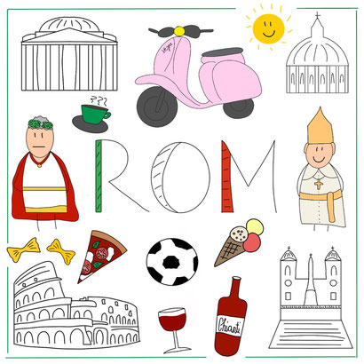 Mein Sketchnotes ABC - R wie Rom