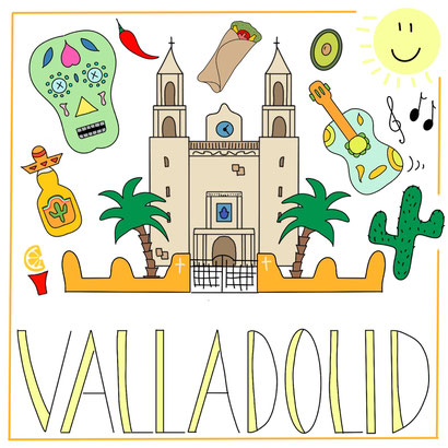 Mein Sketchnotes ABC - V wie Valladolid in Yucatan
