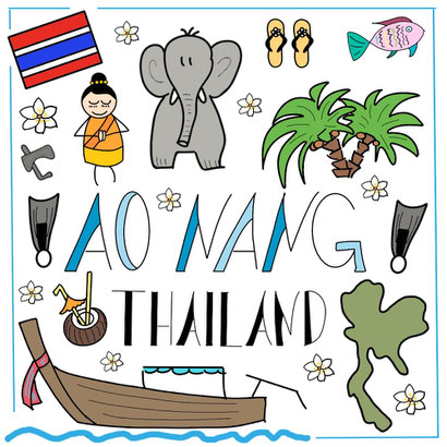 Mein Sketchnotes Reise ABC - A wie Ao Nang