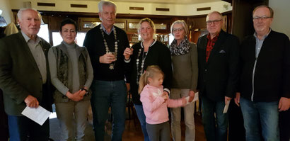 Ludwig Jürgens, Christine Will, Uwe Reese, Birthe Kempers (Weller) mit Tochter Janne, Evelyn Klibert, Howard Jacques, Hartmut Tammen-Henke Foto: Gottfried Klibert