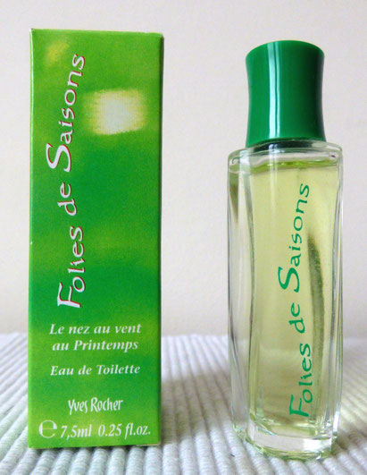 FOLIES DE SAISON - LE NEZ AU VENT AU PRINTEMPS : RARE MINIATURE EAU DE TOILETTE 7,5 ML