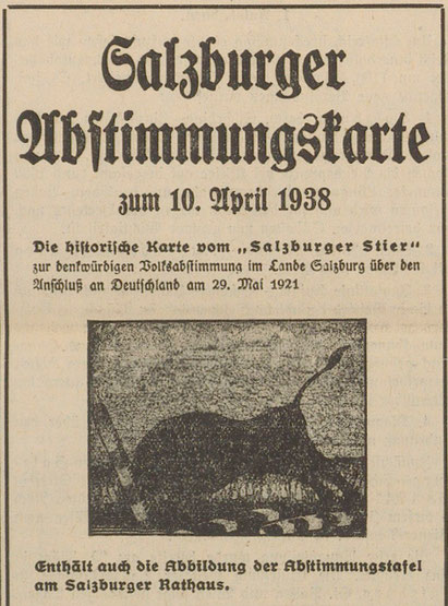 Quelle: Salzburger Volksblatt, 07. April 1938, S.10