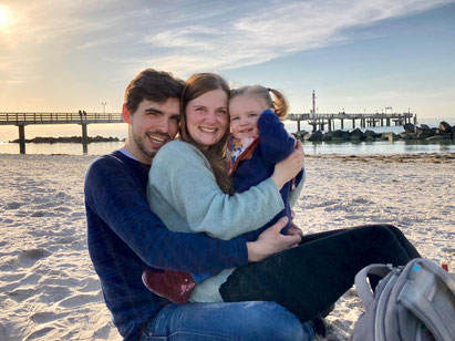 Christopher, Tina und Anna im Februar 2021