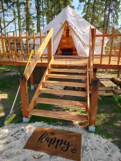 Übernachten im Glamping Zelt