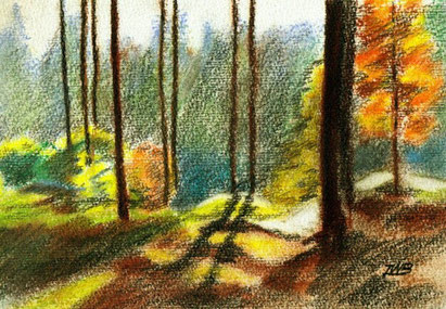 WALD, Tafelkreide / Bleistift, 1983, ©Johann Wolfgang Busch