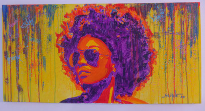 Funky Woman Street art tableau personnalisé