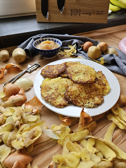Kartoffelpuffer mit Apfelmus