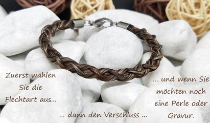Eigenes Pferdehaar-Armband selber zusammenstellen