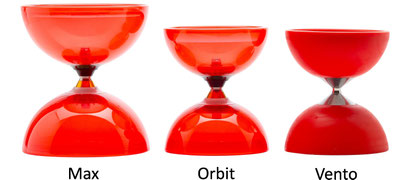 Verschiedene Diabolo Modelle für Anfänger