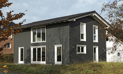 Design example of a 3 bedroom flat pack home from Stommel Haus