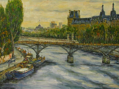 Pont des Arts, Paris, Louvre, Seine,