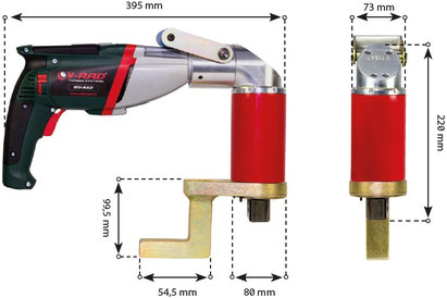 Dimensions MV-RAD 34-90°