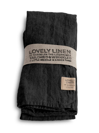 Lovely Linen Stoffservierten Dark Grey