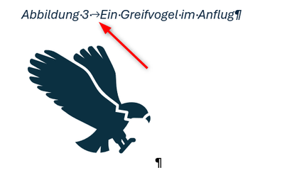 Zeigt den Tabulator in der Beschriftung
