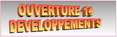 OUVERTURE 1♣  DÉVELOPPEMENTS