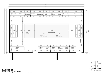 Gewerbeverein Fraubrunnen - Gewerbeausstellung 2022 - Standordnung Turnhalle