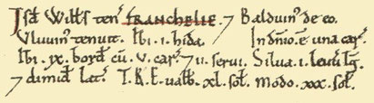 Frankley's entry in the Domesday Book from Domesday Online.