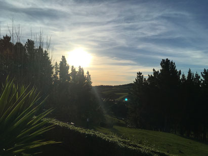 Settling in on the other side of the world with this sunset