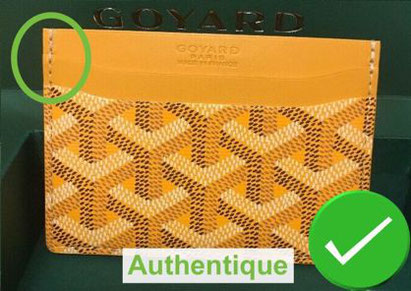 recognize counterfeit Saint Sulpice card holder and real goyard