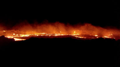 At the edge of the Erta Ale Volcano, Danakil Depression, Ethiopia. Dante Harker
