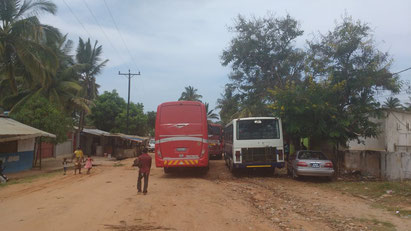 The area where the Nagi Investment Coaches gather in Pemba, Mozambique. Dante Harker