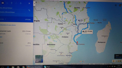 Travelling overland through Mozambique on public transport. Dante Harker