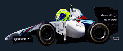 Felipe Massa by Muneta & Cerracín - Felipe Massa con su Williams FW36 Mercedes PU106A V6