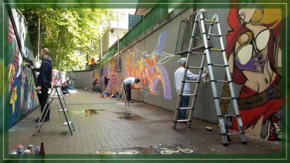 Pottwall Graffiti-Jam Foto: Spunk Gelsenkirchen