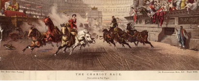  Course de chariot dans le Circus Maximus à Rome (© Getty/Hulton Archives) 