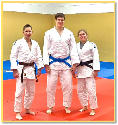 Stolze Judo-Trainer C Leistungssport (v.l.): Sascha Grimm, Benjamin Büttner und Vanessa Feiling.