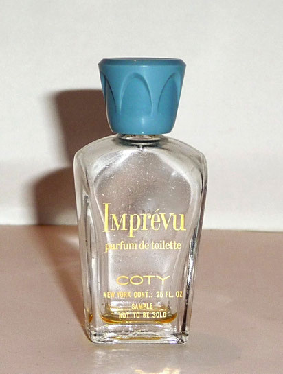 COTY - IMPREVENU : PARFUM DE TOILETTE 0.25 FL  OZ - BOUCHON BLEU EN BAKELITE