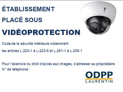 affiche informative public système de vidéoprotection