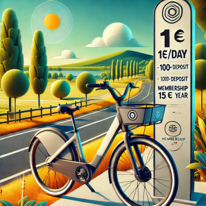 bicyclette pou location de vélos par l'association Dynamob à Loudun