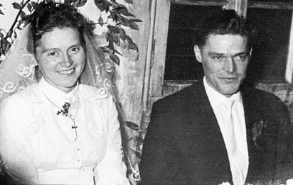 Paul und Ursula Schulte-Hüttemeister am Tag ihrer Hochzeit