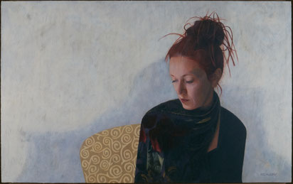 francois beaudry egg tempera painting portrait woman