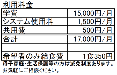 フリースクール料金