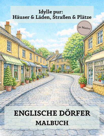 Shop England Notes: Englische Dörfer Ausmalbuch