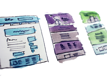 Layout-Scribble, Zeichnung, Layoutplanung