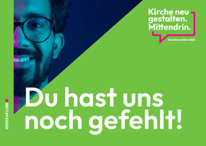 Postkartenmotiv "Du hast uns noch gefehlt!"