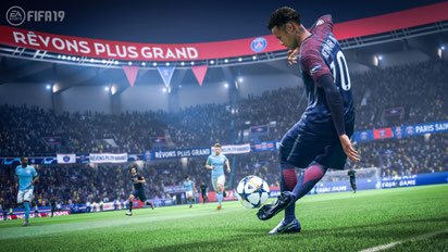 Neymar in FIFA 19 zeigt seine Ballkünste. Bild: EA Sports