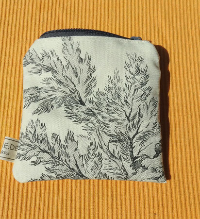 Kleines Portemonnaie Toile de Jouy