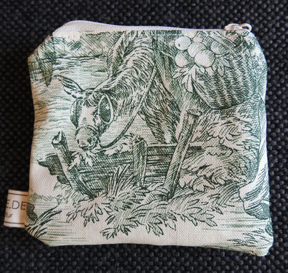 Kleines Portemonnaie Toile de Jouy