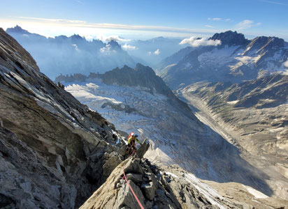 Torinohütte, Refugio Torino, Monte Bianco, Entrèves, Aiguille du Rochefort, Dome du Rochefort, Pointe Young, Pointe Marguerite, Pointe Hélène, Pointe Croz, Pointe Walker, Pointe Whymper, Grandes Jorasses, Überschreitung, Bivacco Ettore Canzio, Rif