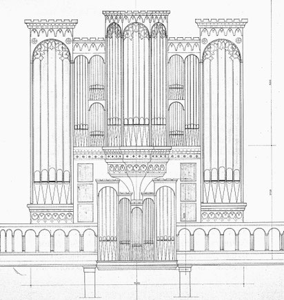 Zeichnung der Lobback-Orgel | Bildquelle: Flyer zum Orgelprojekt