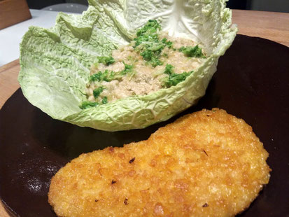 Boerenkoolrisotto met vegan schnitzel