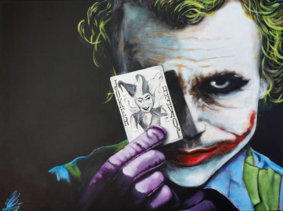 Heath Ledger "Jollyjoker", 2012,  acrylic on canvas, 60x80 cm