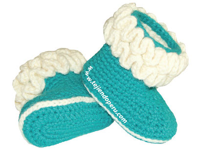 Tutorial: botitas con ondas para bebes (wiggle crochet baby booties free tutorial)